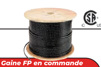 Câble chauffant auto-régulant MLL de 15 mm pour traçage thermique sur longue ligne avec gaine en thermoplastique (TP) ou en fluoropolymère (FP)