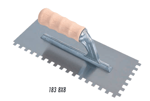 Notched trowel